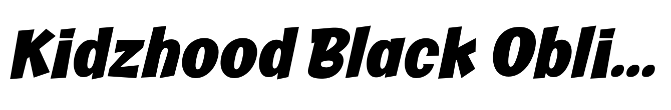 Kidzhood Black Oblique